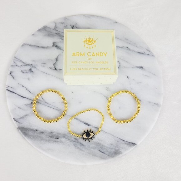 Goddess EYE Awakening‎ GOLD Bead Bracelet Set - Picture 3 of 7